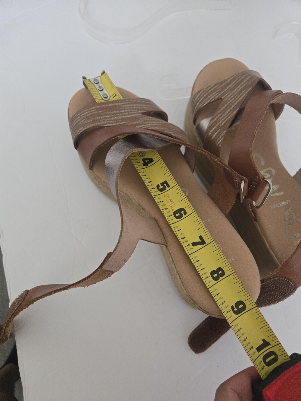 Light Brown Leather Strappy Platform Sandals Size 36 - Picture 11 of 14